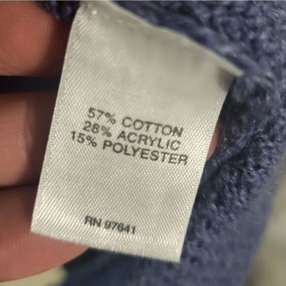 J. Jill Blue Long Fit Button Up Sweater Cardigan. L - Picture 9 of 10